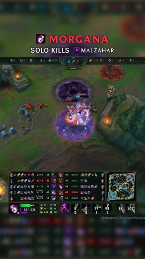 Morgana SOLO KILLS Malzahar | NA Master Patch 26.20 #shorts