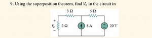 9. Using the superposition theorem, find V0​ in the circuit in... | Filo