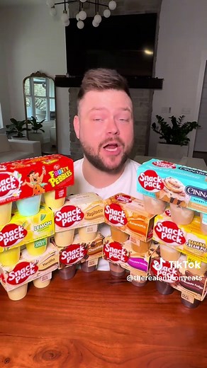 Trying all the flavors of Snack Pack puddings🍦#mukbang #dessert #sweets #eatingshow #fyppp
