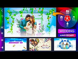 Make happy wedding anniversary video in kinemaster in telugu
