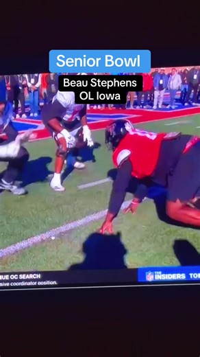 🟨Beau Stephens⬛️Iowa OL🏈Senior Bowl Highlights #seniorbowl #nfldraft #nfldraft2026 #offensiveline #beaustephens