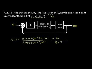 Numerical 1 & 2 : Dynamic Error Coefficient Method /Generalized Error Coefficient Method