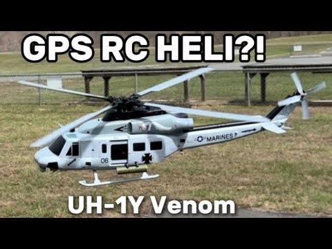 Is This the BEST GPS RC Helicopter? Rotorscale UH-1Y Venom Maiden Flight & Review