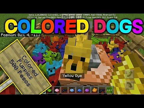 How to make a Colorful Dogs in Minecraft using Command Block Tricks