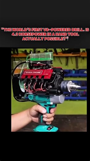 World’s Strongest Drill? 4.3hp V8 Engine Power Tool!