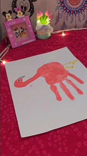 Flamingo painting 🦩✨️ #artandcraft #painting #diy #trending