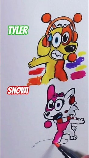 Tyler Snowi Normal Vs Sprunki Infection #fnf #sprunki #infected #roblox