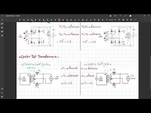 Power Electronics (1) : 14 operation of Center tap transformer & full bridge rectifier