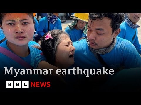 Earthquake rescue teams face horror and helplessness as trapped victims cry for help | BBC News