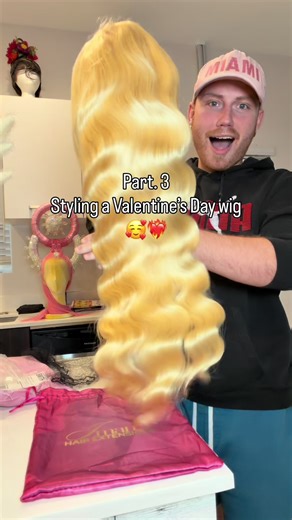 Part 3. The journey continues 😤❤️‍🔥 Styling a Valentine’s Day wig has never been so intense 😂 in this series I’m highlighting the realities of wig styling and showing the process slowed down and more personal. A peek inside my head when styling these crazy wigs🤭🥰 #wigs #wigstyling #tutorial #art