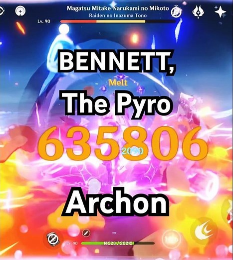 DPS Bennett Becomes The Pyro Archon with C2 Citlali - Genshin Impact Raiden Boss #bennett #citlali