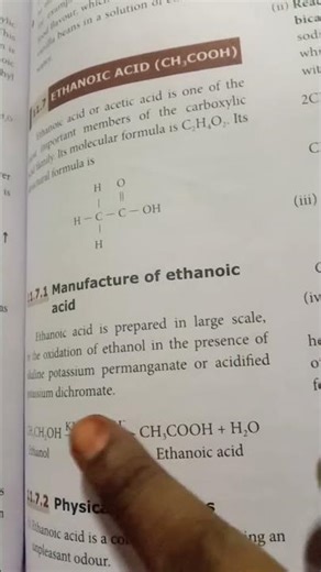 Ethanoic acid from ethanol/Science/chemistry
