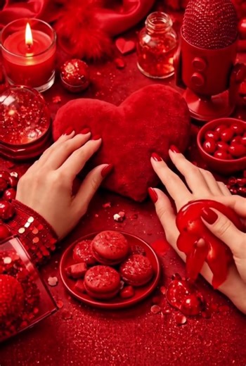 Red Foil Crinkle ASMR | Ultra Satisfying Red Texture Sounds ❤️✨