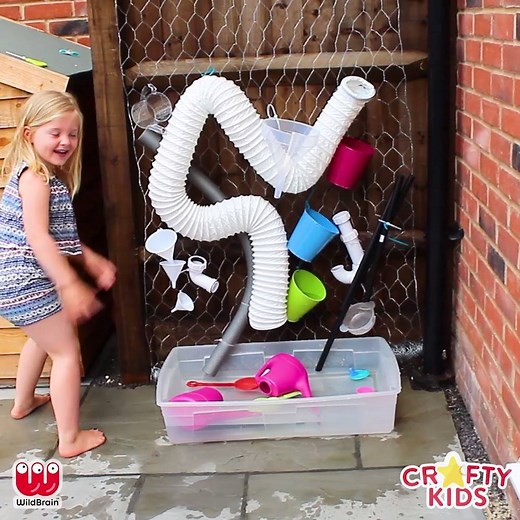 115K views · 392 reactions | How To Build a Water Wall for Kids. A homemade water wall is a fantastic addition to a backyard play space!   Looking for more to make with your Crafty Kids? Check out the WildBrain website for more ideas!  https://goo.gl/amfwvJ  | Crafty Kids | Facebook