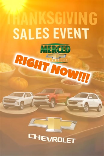 🚨 RAINY DAY DEALS JUST LANDED AT MERCED CHEVROLET! 🚨 Why wait for Black Friday when ALL the biggest savings of the year are already HERE? 🌧️💥 From our Rainy Day Deals to our Thank You Specials, Black Friday, Thanksgiving, AND End-of-Year savings… we’ve rolled EVERYTHING into one massive event happening right now through the end of the year! 🎉 But listen… waiting is the worst thing you can do. ⛔ Inventory is loaded today, but it won’t be in a few weeks. If you wait, you’ll miss your chance t