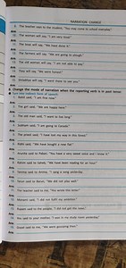 Change the mode of narration when the reporting verb is in past... | Filo