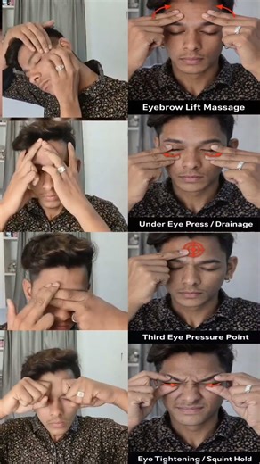 4 Face Exercises You Must Do Daily (30 Seconds Each) 😳 | Eye Lift & Sharp Face Routine
