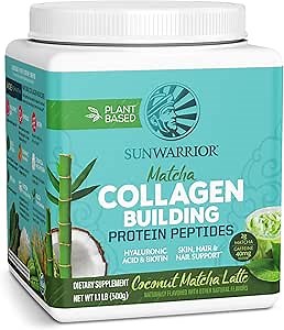 Vegan Collagen Protein Powder for Women Silica Plant Based Collagen Powder with Vegan Hair Skin and Nails Vitamins Non-GMO No Added Sugar Soy Dairy & Gluten Free (Coconut Matcha, 20 Servings)