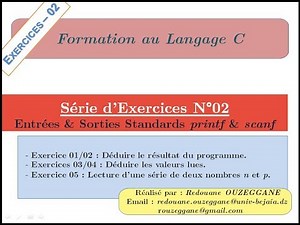 Formation C - Série 02 - Exercice 05 - Lecture d'une suite de deux nombres