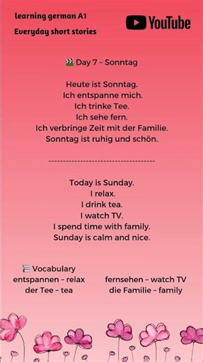 Easy short German story-A1