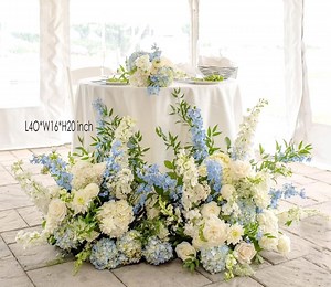 Blue Hydrangea Wedding Table Floral Arrangement Centerpiece - Etsy
