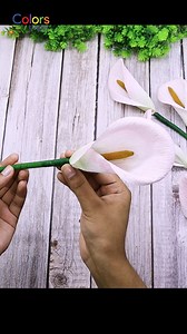 1M views · 4.8K reactions | How To Make Calla Lily Paper Flower - DIY Crepe Paper Flowers #diy #crafts #handmade #flowers | Colors Paper | Facebook