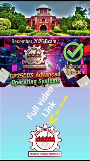CP25C03 Advanced Operating Systems | Important Questions & Topics | Anna University Dec 2025 Exam