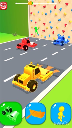 #shapeshifting road roller cartoon safety racing viral game video