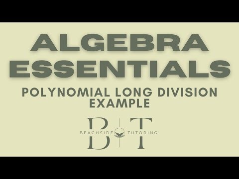 Polynomial Long Division — Step-by-Step Example