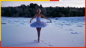 12K views · 297 reactions | Dancer Ilmira Bagautdinova traded one of Russia’s most prestigious stages for the frozen waters of the Gulf of Finland in an artful protest against a construction project https://reut.rs/3evJ2rf | Reuters | Facebook