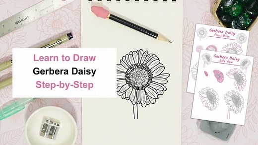 Draw a Gerbera Daisy: Simple Steps to Stunning Botanical Art