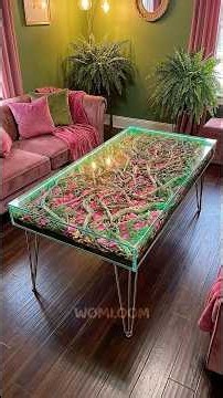 DIY Enchanted Forest Epoxy Table 🌿 Amazing Resin Art Transformation!