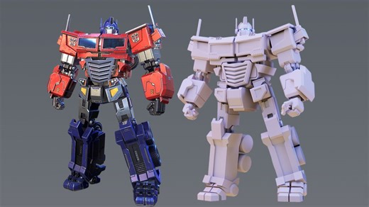 【Maya机甲建模】2小时从零建完变形金刚，做出你的专属擎天柱！