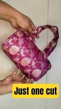 Just one cut ✂️ Ladies purse/ handbag cutting and stitching/ purse/ bag making at home #diy #viral