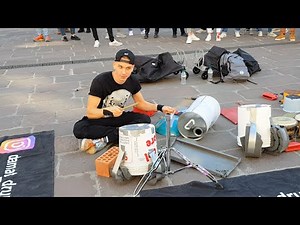Amazing Drummer | Pots and Pans | Bologna - Italy | Street Performer