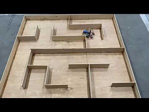 A Microbit bot ran in and out of a maze