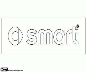 Emblem of the Smart brand coloring page printable game