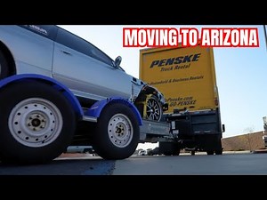 Penske 26 ft Truck rental review and Car Carrier set up Moving
