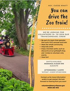 5.6K views · 67 reactions | Have you always wanted to drive the Zoo train? Well now is your chance! We're looking for volunteers 18 and older to come join our train and carousel crew! Email volunteer@henryvilaszoo.gov or call 608-283-1612 for more information! | Henry Vilas Zoo | Facebook