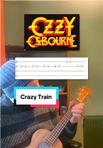 Playing Ozzy Osbourne's Crazy Train on Ukulele