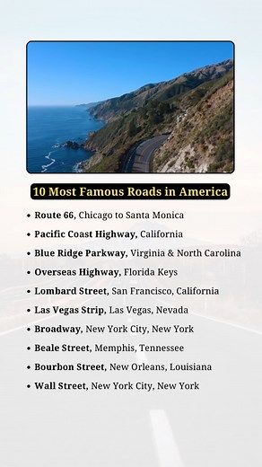 10 Most Famous Roads in America | Incredible Facts