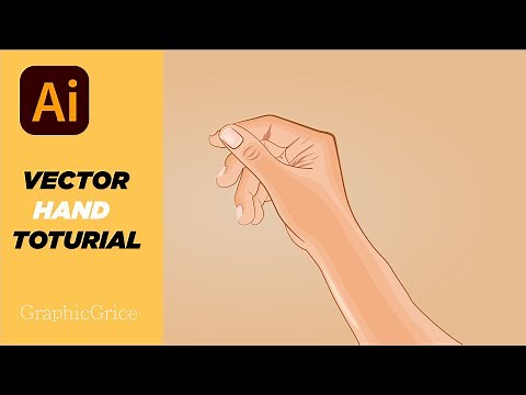 How to make a vector hand in illustrator / vector art tutorial / how to vector / step by step art
