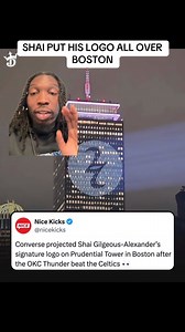 SGA put his logo all over Boston after beating the Celtics 😂 #nba #basketball #greenscreen | Hugo Black
