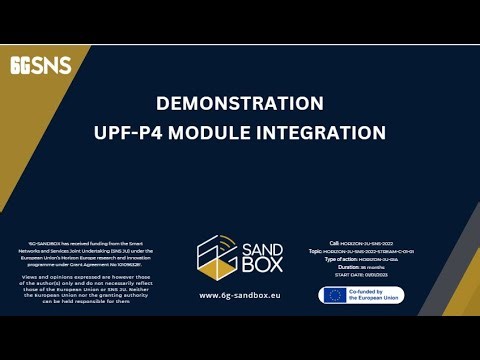 6G-SANDBOX Demo - High performance UPF in P4