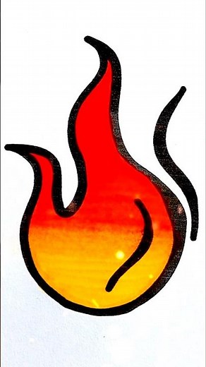 Creative Fire Flame Drawing 🔥 | DIY Art for Kids