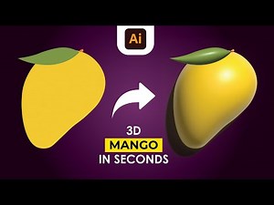 How to create 3d mango in illustrator (2022) in seconds