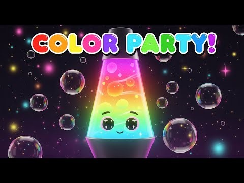 Rainbow Lava Lamp Color Party | Fun Kids Learning Song