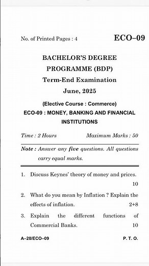 IGNOU ECO 09 June 2025 Question paper
