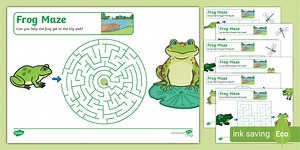 Frog Maze Activity Worksheets