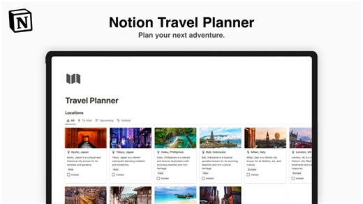 Notion Travel Planner